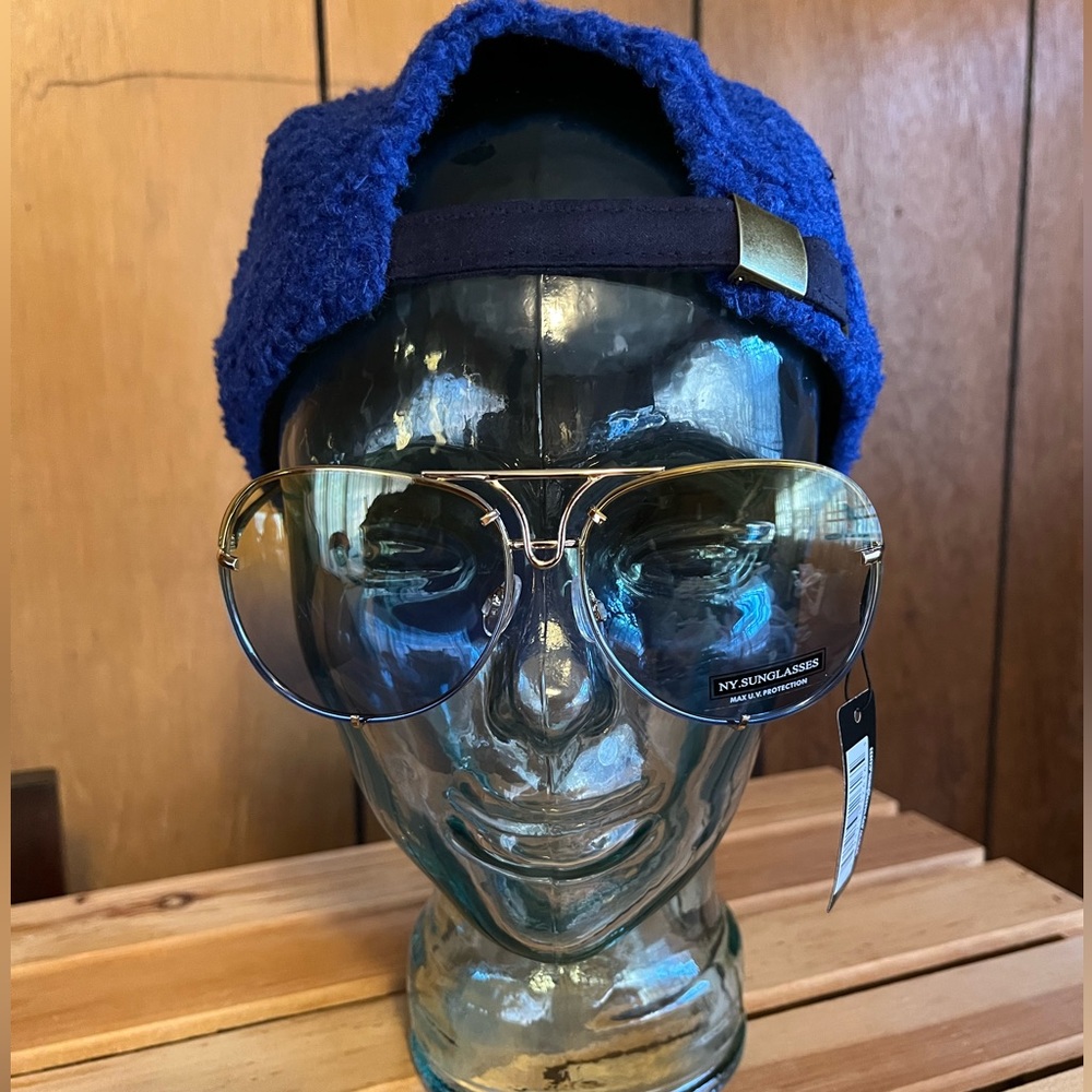 Royal Blue Teddy Fleece Winter Cap - Picture 7 of 15